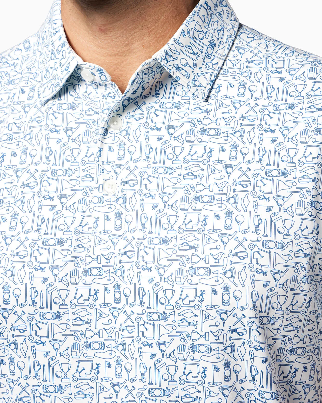 Clubhouse Polo | White Tee Time sold by Toes On The Nose product image thumbnail 2