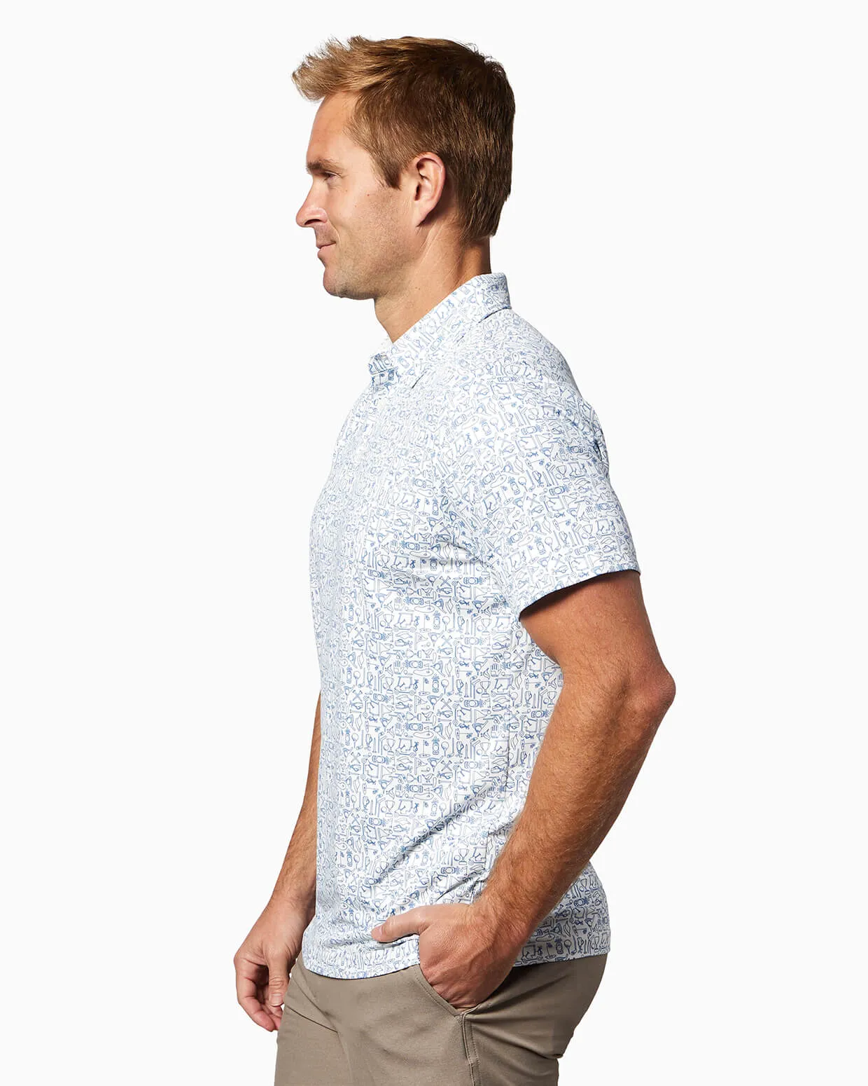 Clubhouse Polo | White Tee Time sold by Toes On The Nose product image thumbnail 4