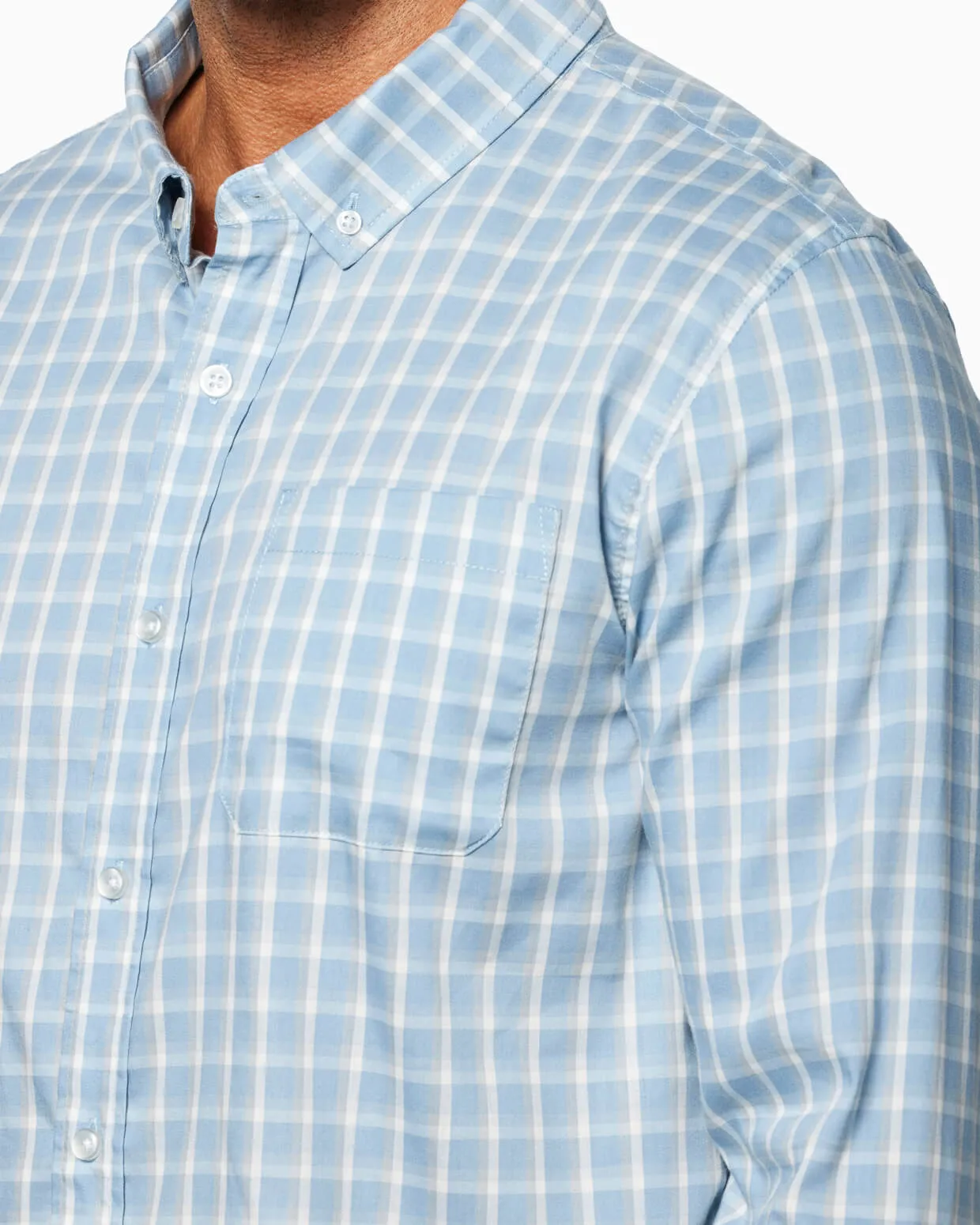 Pinnacle Sport Shirt | Blue Plaid sold by Toes On The Nose product image thumbnail 4