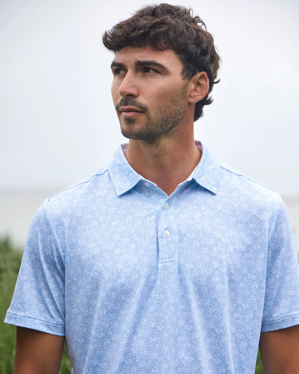 Clubhouse Polo | Sky Blue Floral sold by Toes On The Nose product image thumbnail 2