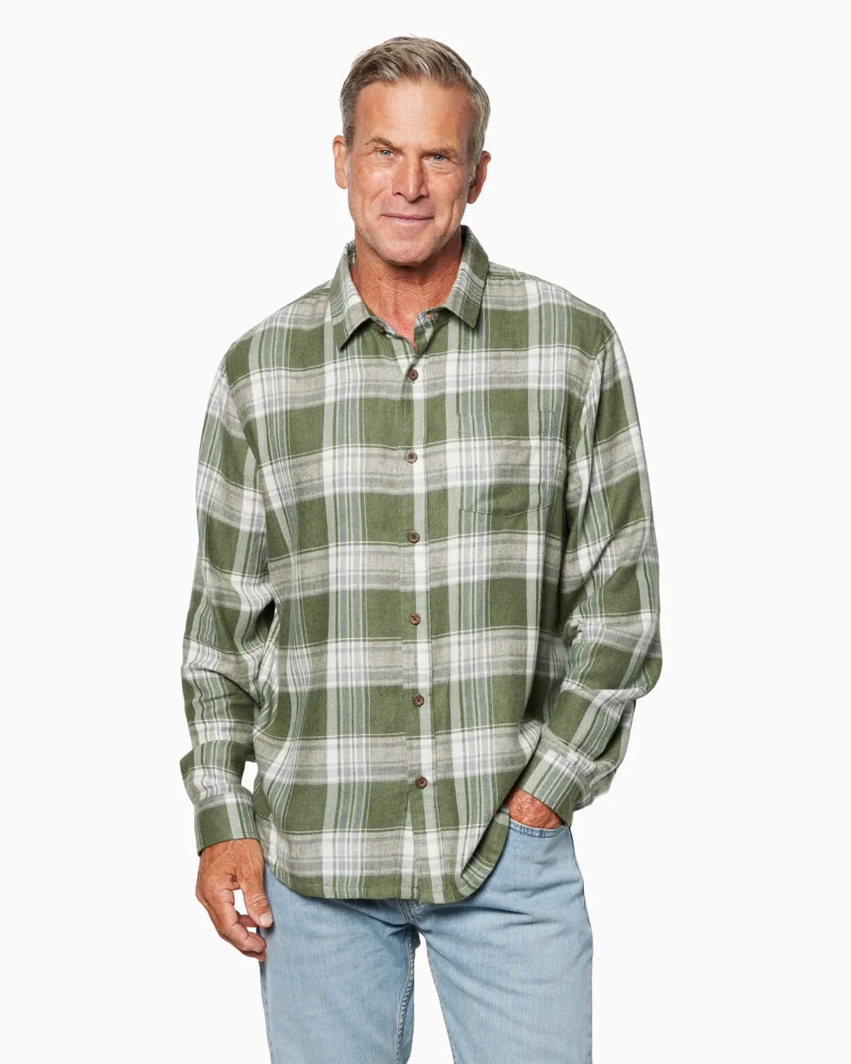 Monarch Flannel | Olive Plaid sold by Toes On The Nose product image thumbnail 3