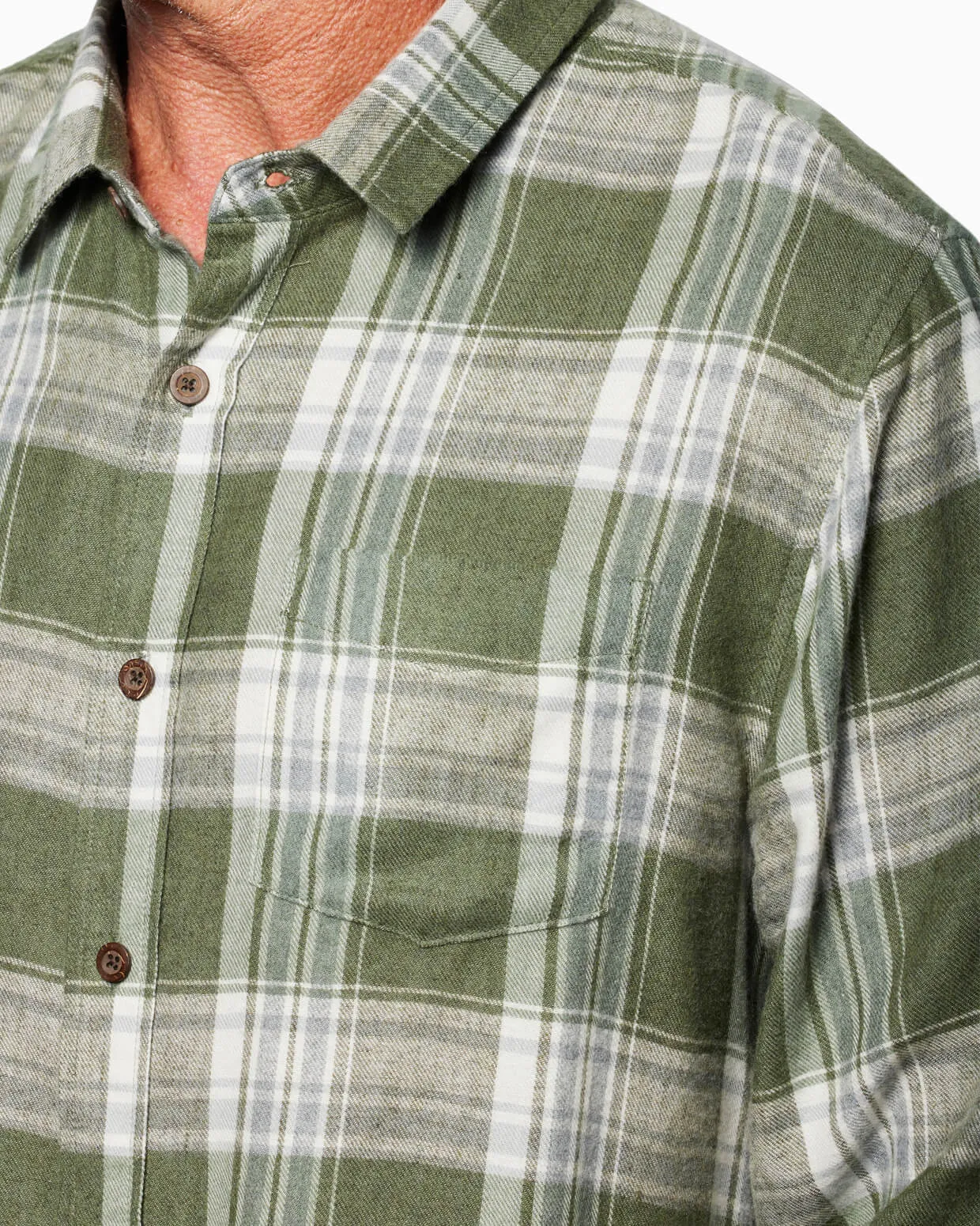 Monarch Flannel | Olive Plaid sold by Toes On The Nose product image thumbnail 4