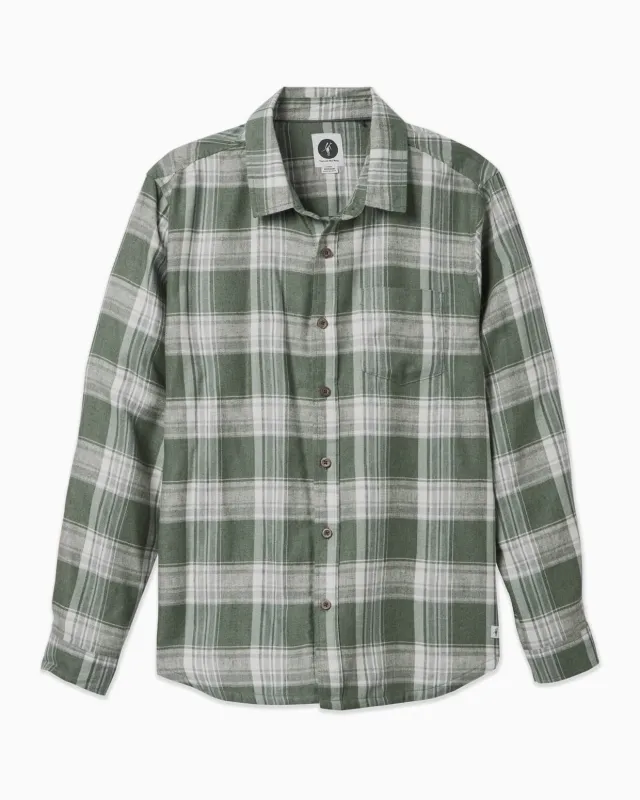 Monarch Flannel | Olive Plaid sold by Toes On The Nose