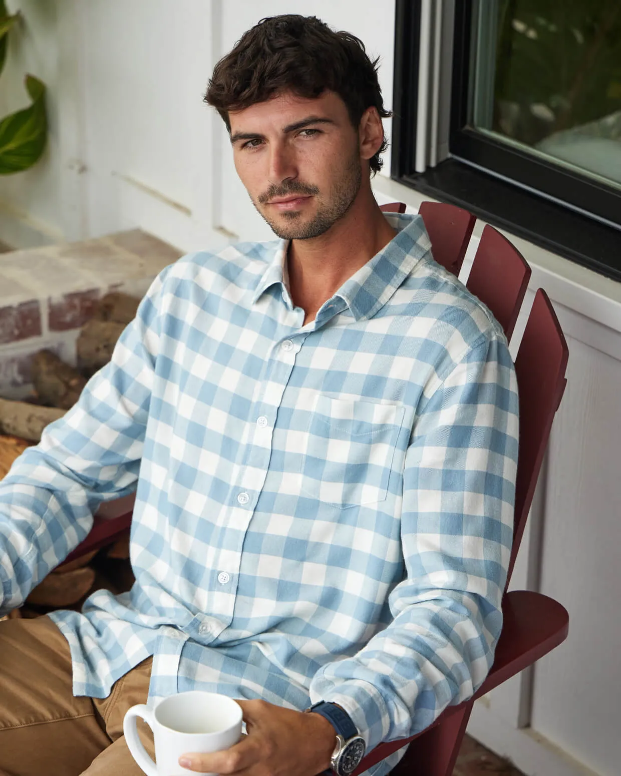 Monarch Flannel | Sea Check sold by Toes On The Nose product image thumbnail 2