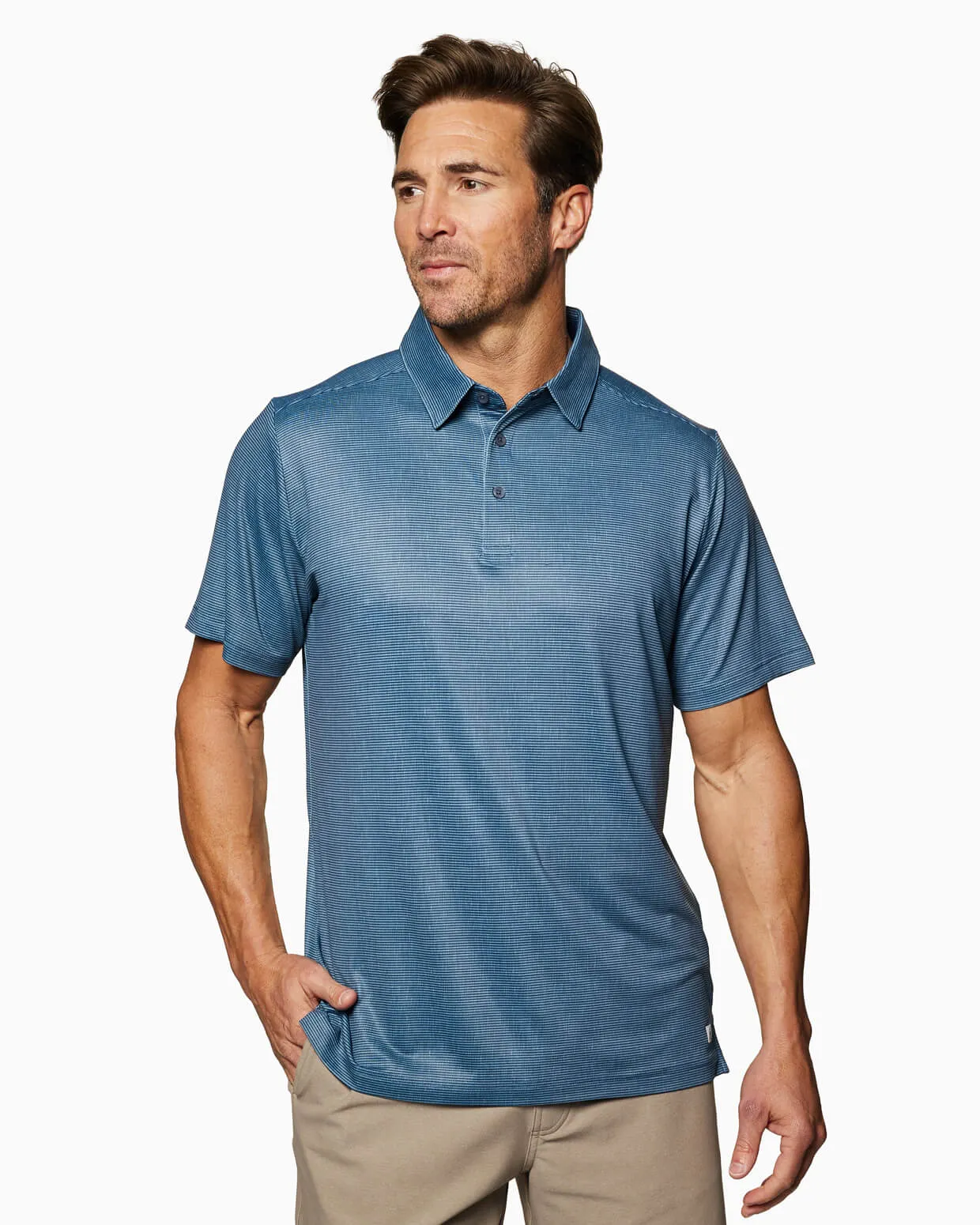 Clubhouse Polo | Navy Pinstripe sold by Toes On The Nose product image thumbnail 3