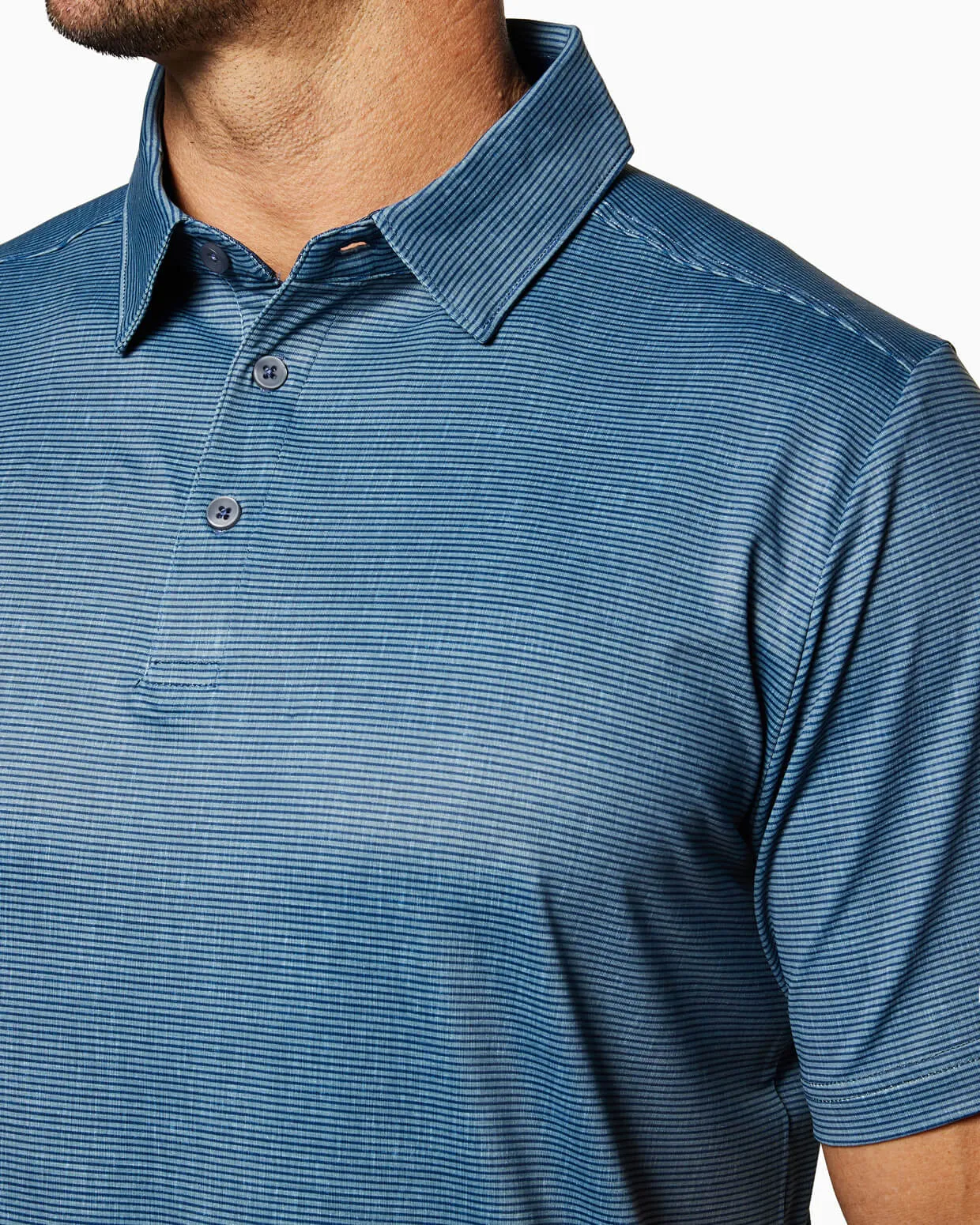 Clubhouse Polo | Navy Pinstripe sold by Toes On The Nose product image thumbnail 2