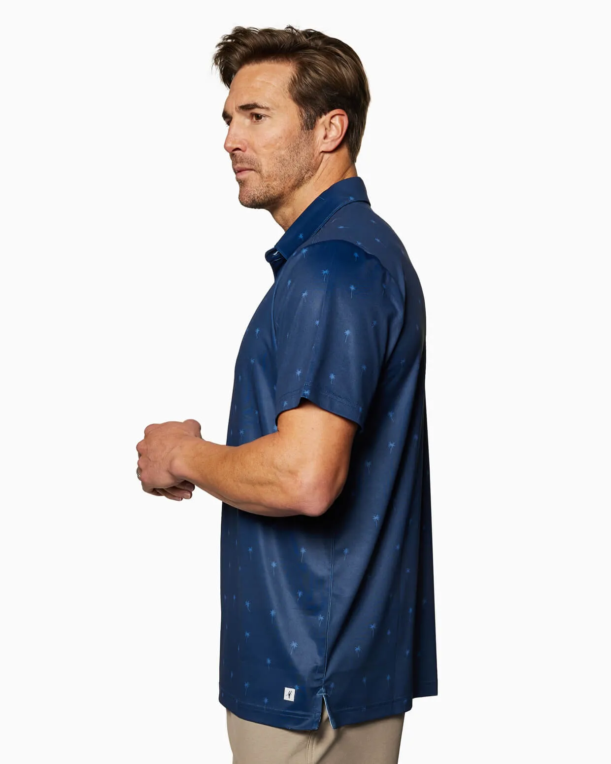 Clubhouse Polo | Navy Palmtrees sold by Toes On The Nose product image thumbnail 5