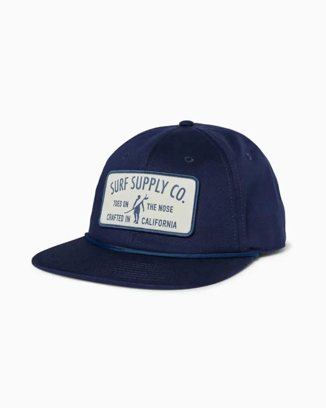 Surf Supply | 5-Panel Structured Snapback Hat made by Toes On The Nose