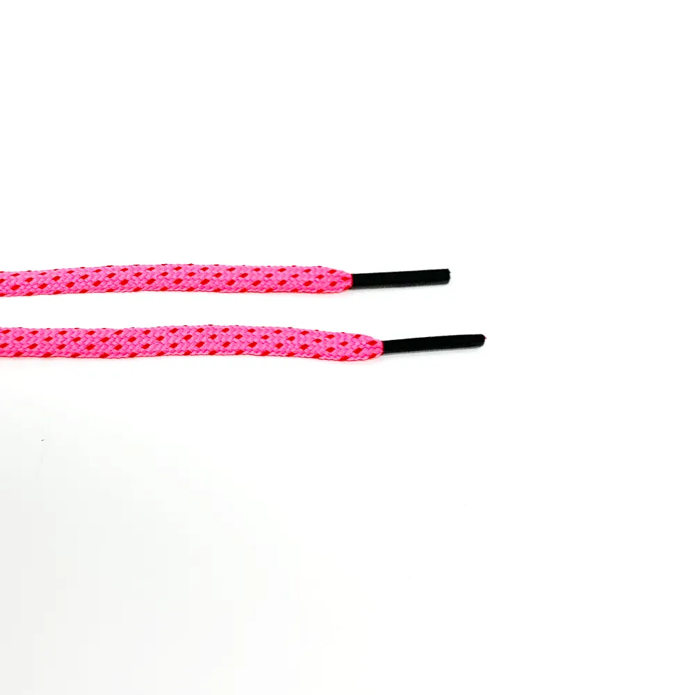 Neon Pink & Red Flat Ticked Athletic Golf Laces sold by Whiskers Laces product image thumbnail 3