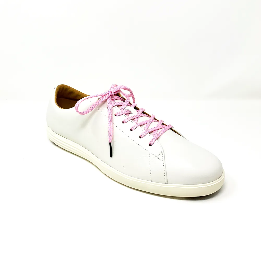 Pink & Light Blue Flat Ticked Sneaker Laces sold by Whiskers Laces product image thumbnail 4