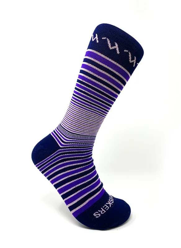 The Jacques Stripe - Purple/Navy/Lt Pink sold by Whiskers Laces