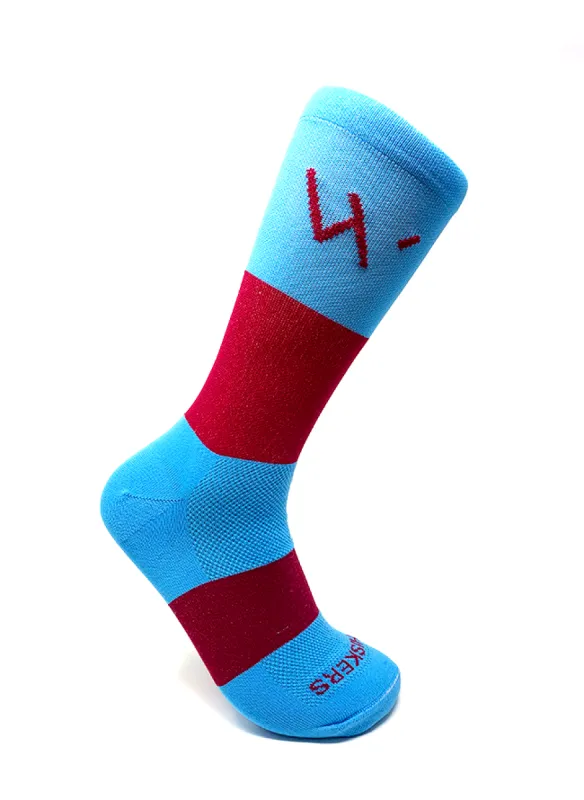 The Jacques Band - Garnet/Light Blue sold by Whiskers Laces