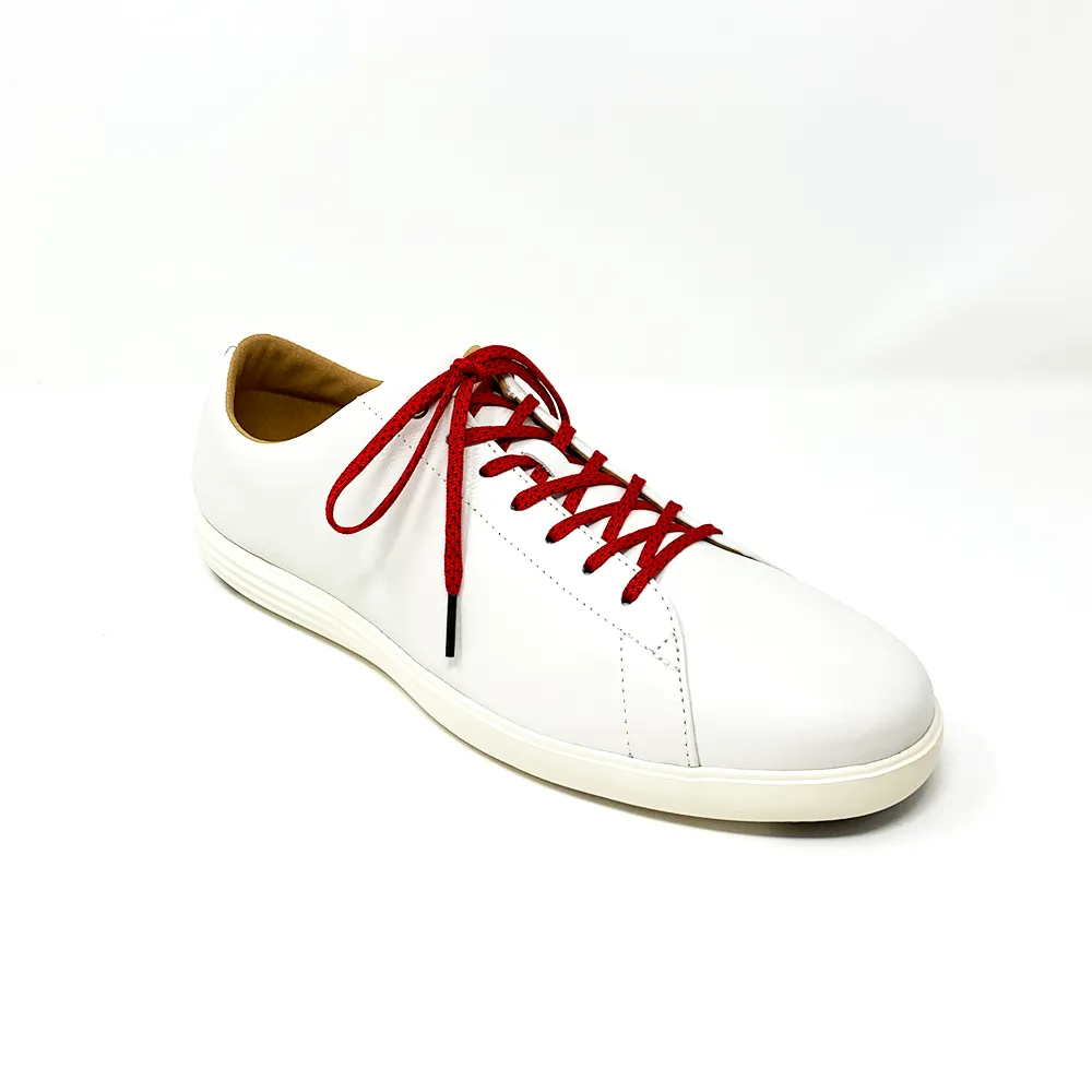 Red & Black Flat Ticked Sneaker Laces sold by Whiskers Laces product image thumbnail 5