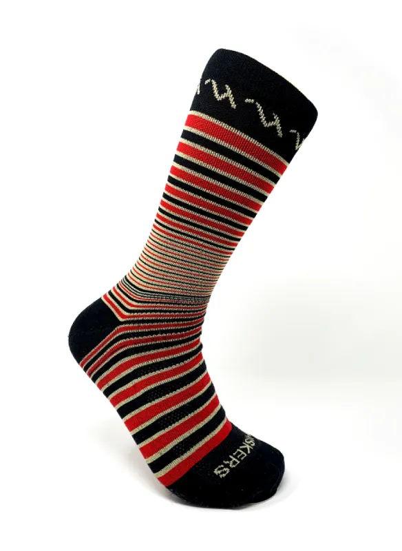 The Jacques Stripe - Garnet/Gold/Black sold by Whiskers Laces