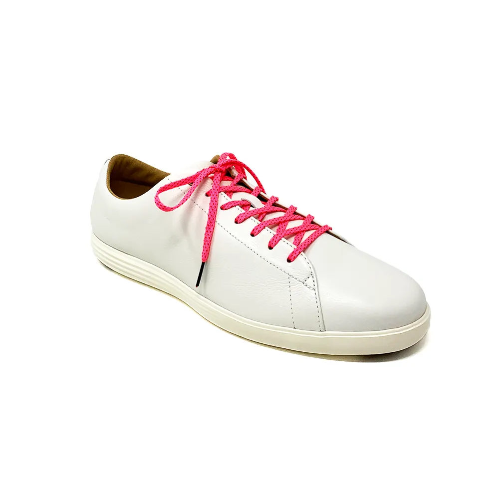 Neon Pink & Red Flat Ticked Sneaker Laces sold by Whiskers Laces product image thumbnail 5
