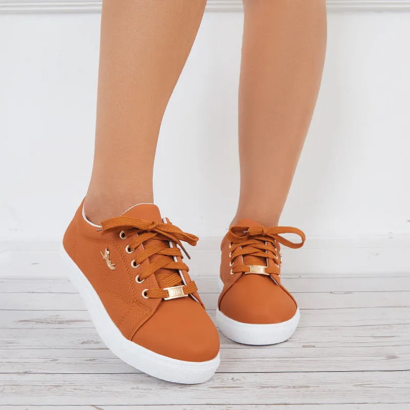Women Casual Low Top Sneakers Lace Up Walking Shoes sold by Tinstree