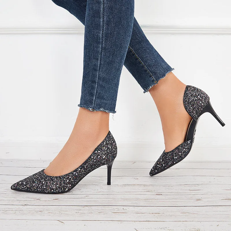 Rhinestone Stilettos High Heel Pumps Pointed Toe Party Shoes sold by Tinstree product image thumbnail 2