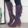 Western Cowboy Riding Boots Knee High Chunky Heel Boots sold by Tinstree