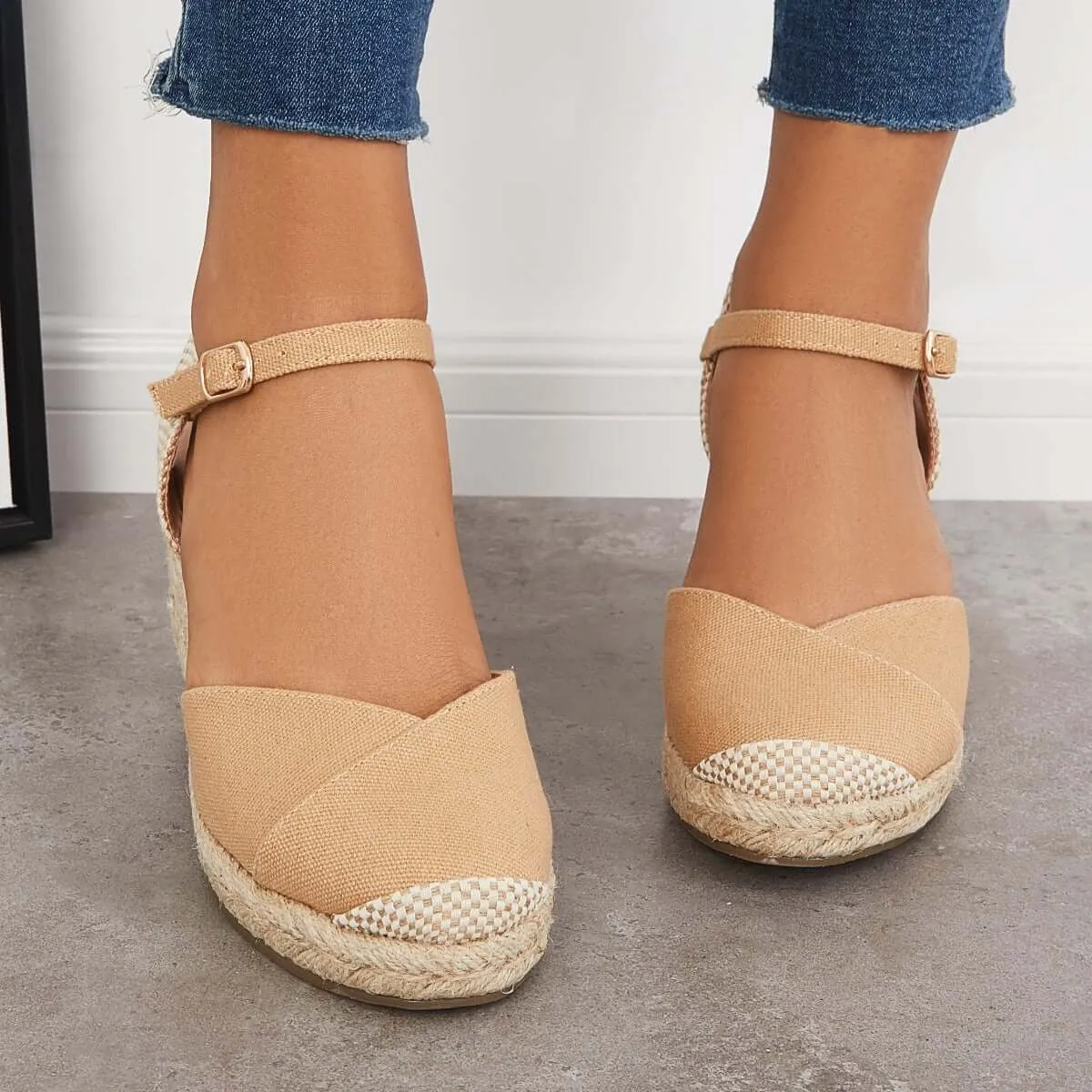 Closed Toe Espadrilles Wedge Ankle Strap Sandals sold by Tinstree product image thumbnail 2