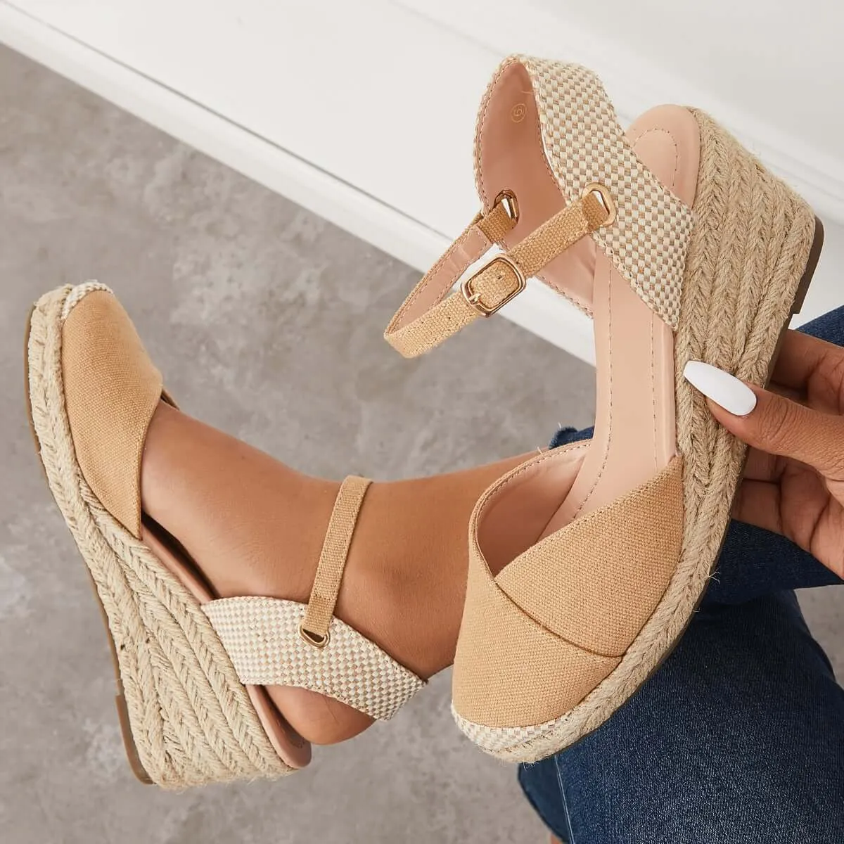 Closed Toe Espadrilles Wedge Ankle Strap Sandals sold by Tinstree product image thumbnail 4