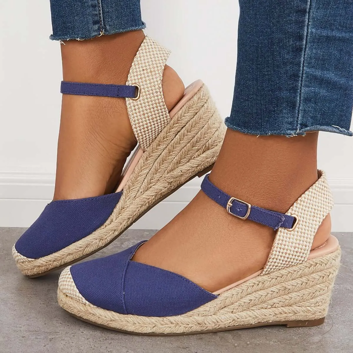 Closed Toe Espadrilles Wedge Ankle Strap Sandals sold by Tinstree product image thumbnail 5
