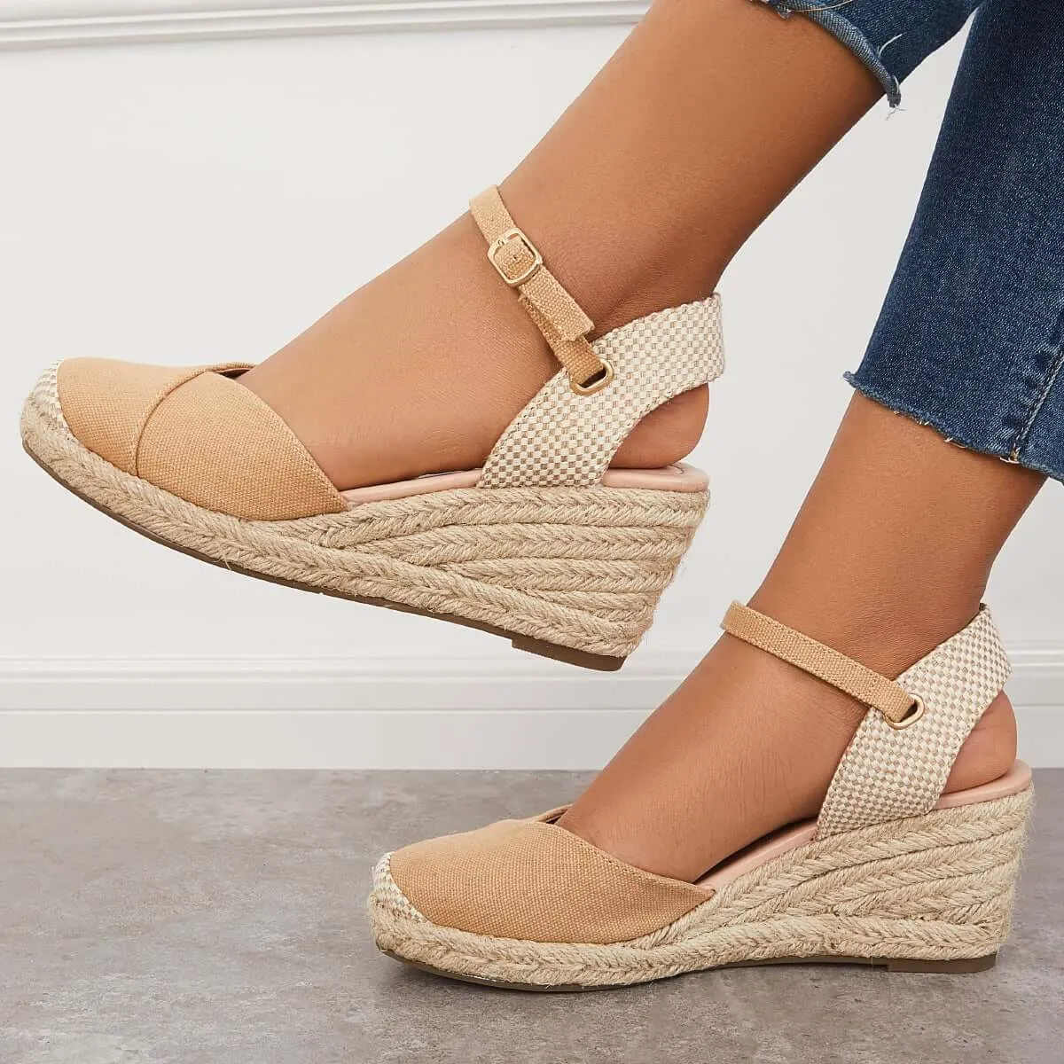 Closed Toe Espadrilles Wedge Ankle Strap Sandals sold by Tinstree product image thumbnail 3