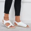 Elastic Strap Toe Ring Flats Cutout Toe Loop Band Slide Sandals sold by Tinstree