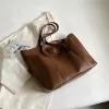 Large Capacity Tote Bag Casual Solid Shoulder Bag Elegant Zipper Handbag sold by Tinstree