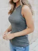 Women's Crewneck Tank Tops Summer Sleeveless Fitted Shirts sold by Tinstree