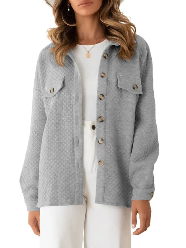 Women Thermal Long Sleeve Shirts Casual Button Jacket Coats sold by Tinstree