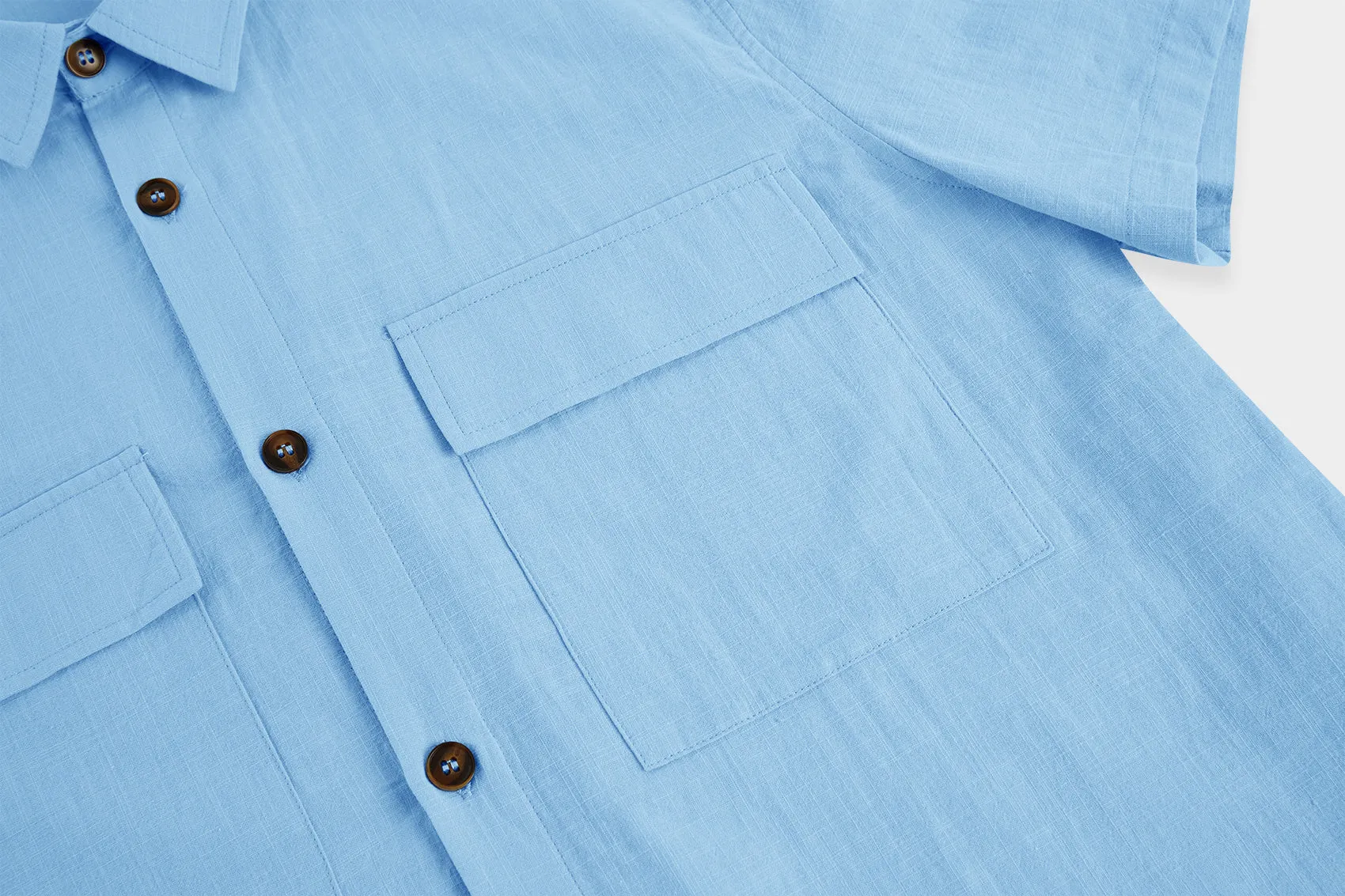 Runcati Men's 2 Piece Linen Set Beach Button Down Shirt and Shorts Short Sleeve Summer Outfits sold by Tinstree product image thumbnail 5