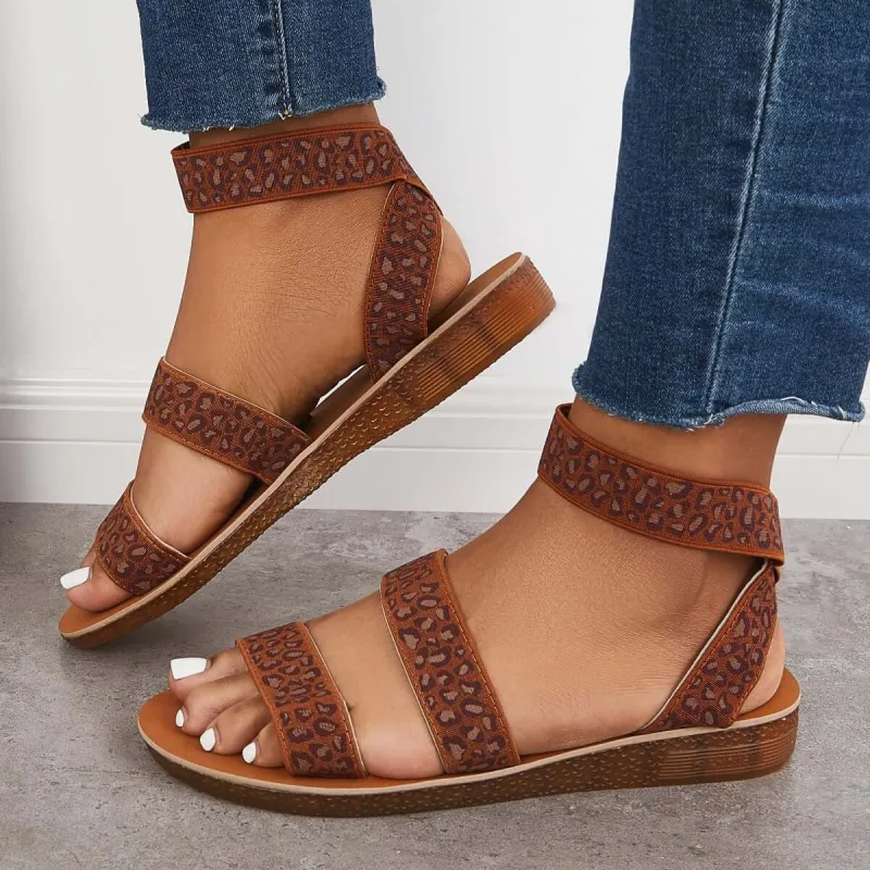 Open Toe Slip on Flats Ankle Strap Sandals sold by Tinstree