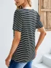 Women Square Neck Puff Short Sleeve Tunic Top Basic Blouse Loose Fit T-Shirts sold by Tinstree