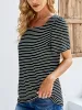 Women Square Neck Puff Short Sleeve Tunic Top Basic Blouse Loose Fit T-Shirts sold by Tinstree
