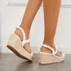 Braided Ankle Strap Platform Espadrille Wedges Dress Sandals sold by Tinstree