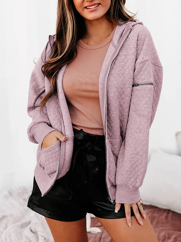 Women Hoodie Full Zip Up Long Sleeve Sweatshirts Pockets Jacket Coat sold by Tinstree product image thumbnail 5