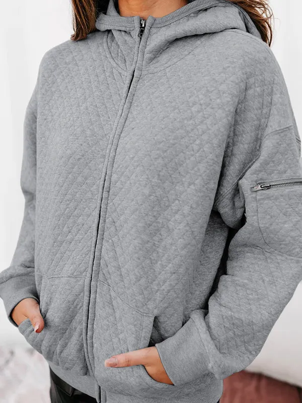 Women Hoodie Full Zip Up Long Sleeve Sweatshirts Pockets Jacket Coat sold by Tinstree product image thumbnail 2