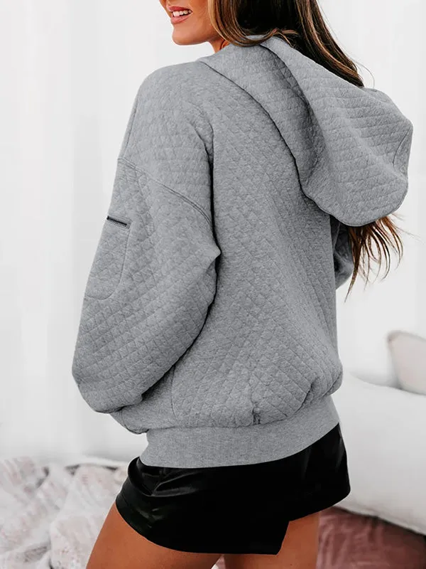 Women Hoodie Full Zip Up Long Sleeve Sweatshirts Pockets Jacket Coat sold by Tinstree product image thumbnail 4