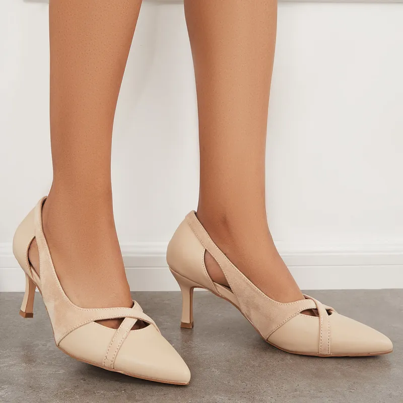 Pointed Toe Dress Pumps Slip on High Heel Office Shoes sold by Tinstree