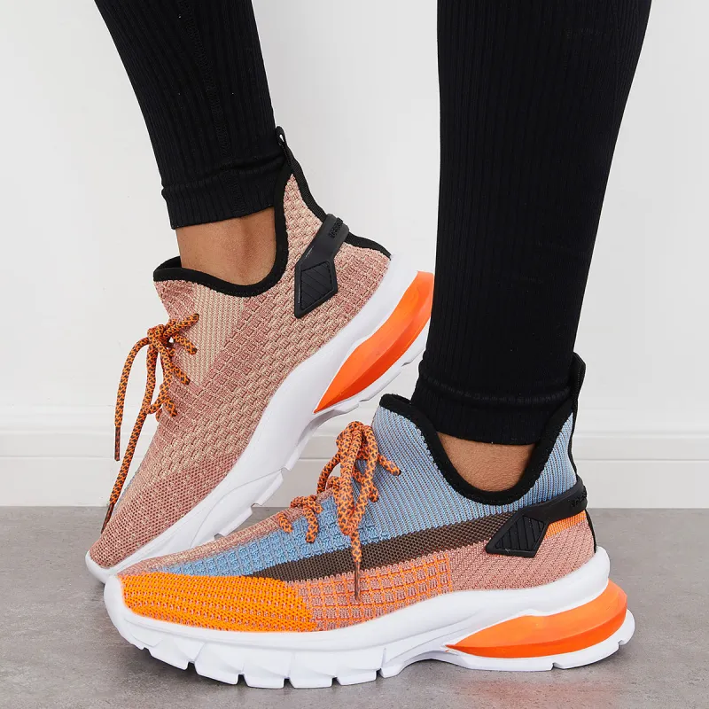 Lightweight Mesh Chunky Sneakers Slip on Running Sport Shoes sold by Tinstree