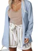 Women Lightweight Casual Open Front Blazer Suit Pockets Work Cardigan Jacket sold by Tinstree