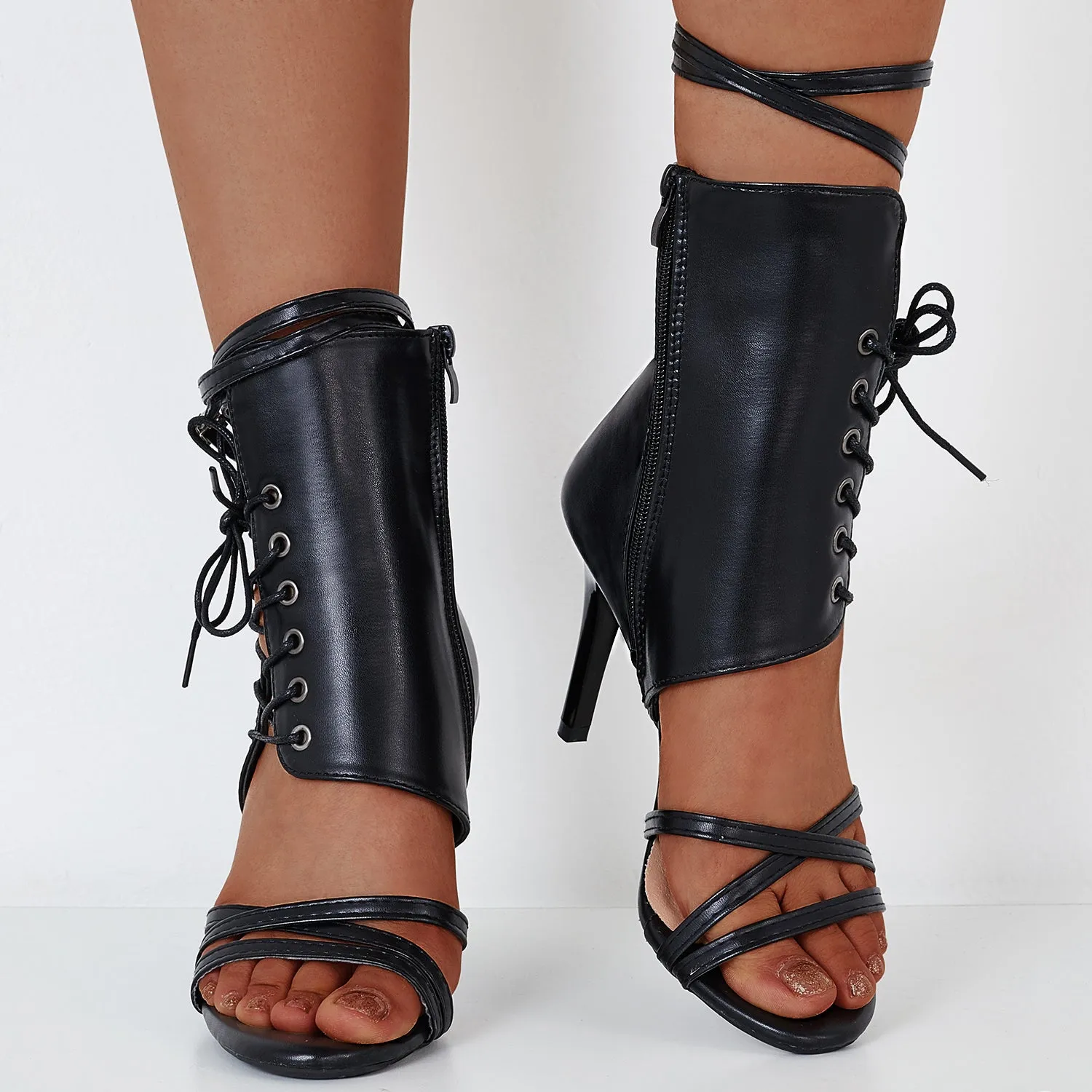 Open Toe Cutout Stiletto High Heels Buckle Strap Sandals sold by Tinstree product image thumbnail 2