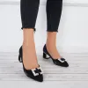 Buckle Block Low Heel Pumps Pointed Toe Solid Color Office Shoes sold by Tinstree