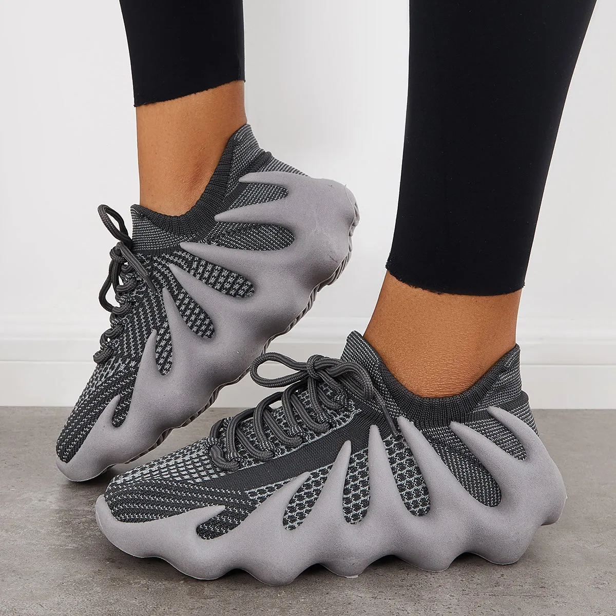 Knit Lightweight Sneakers Slip on Mesh Running Shoes sold by Tinstree product image thumbnail 5