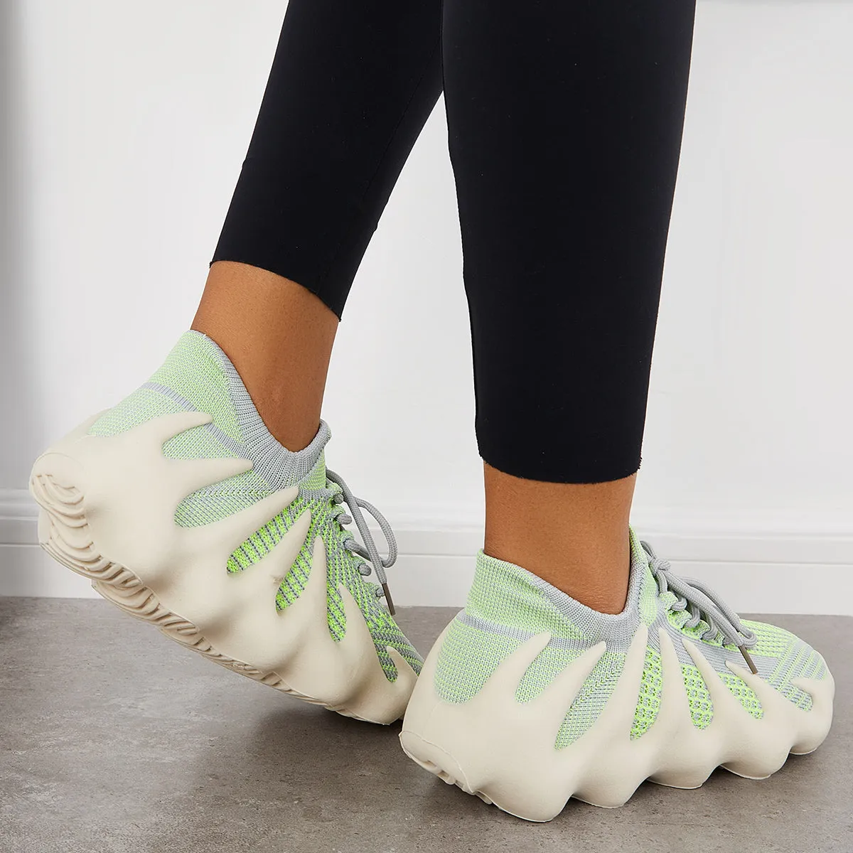 Knit Lightweight Sneakers Slip on Mesh Running Shoes sold by Tinstree product image thumbnail 4