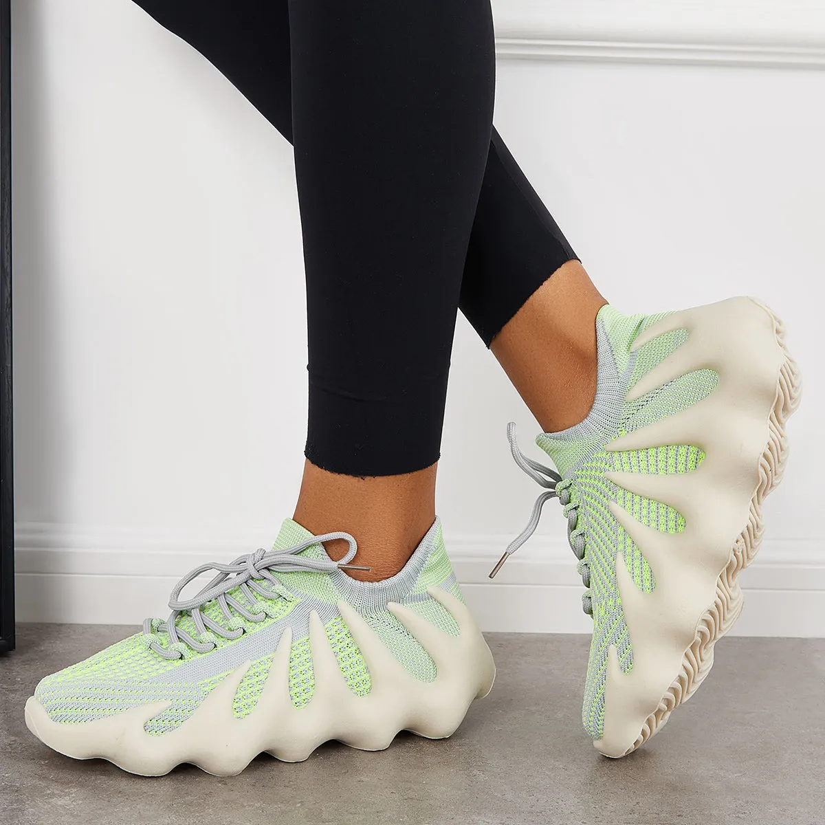 Knit Lightweight Sneakers Slip on Mesh Running Shoes sold by Tinstree product image thumbnail 3