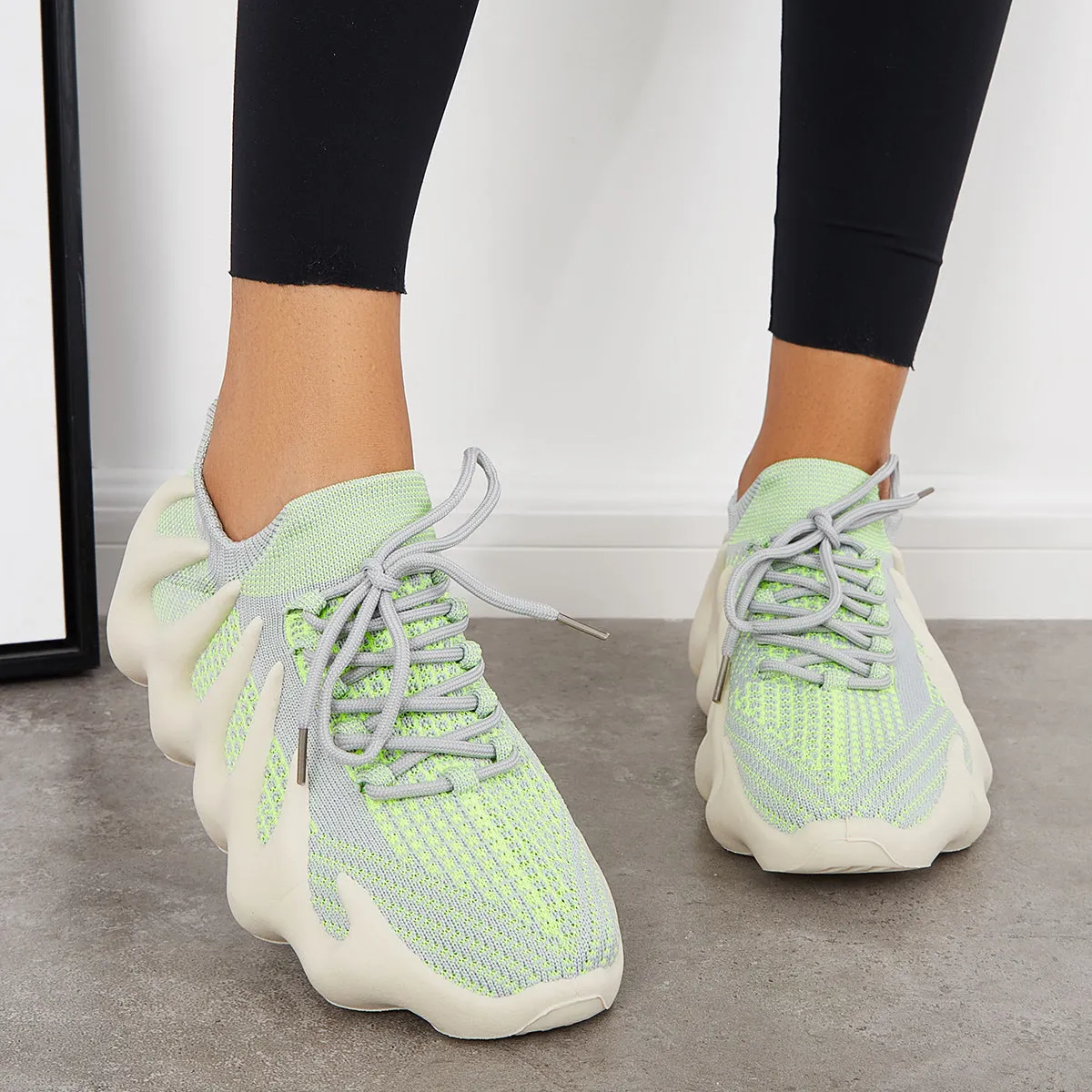 Knit Lightweight Sneakers Slip on Mesh Running Shoes sold by Tinstree product image thumbnail 2