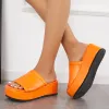 Slip on Platform Wedges Open Toe Slide Sandals sold by Tinstree