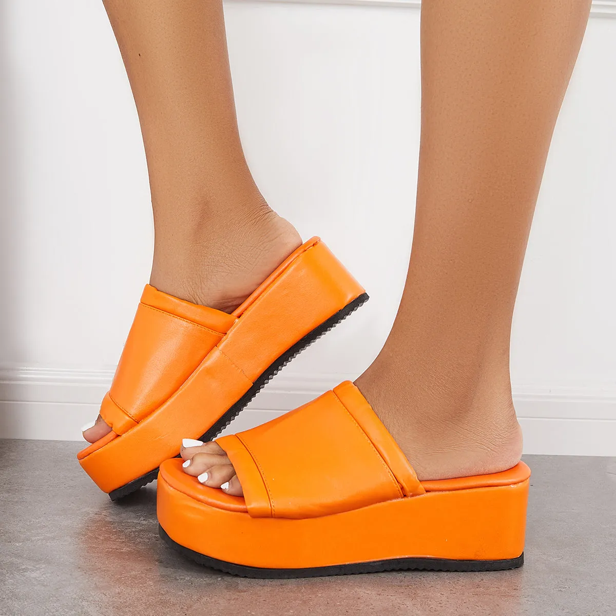 Slip on Platform Wedges Open Toe Slide Sandals sold by Tinstree product image thumbnail 3