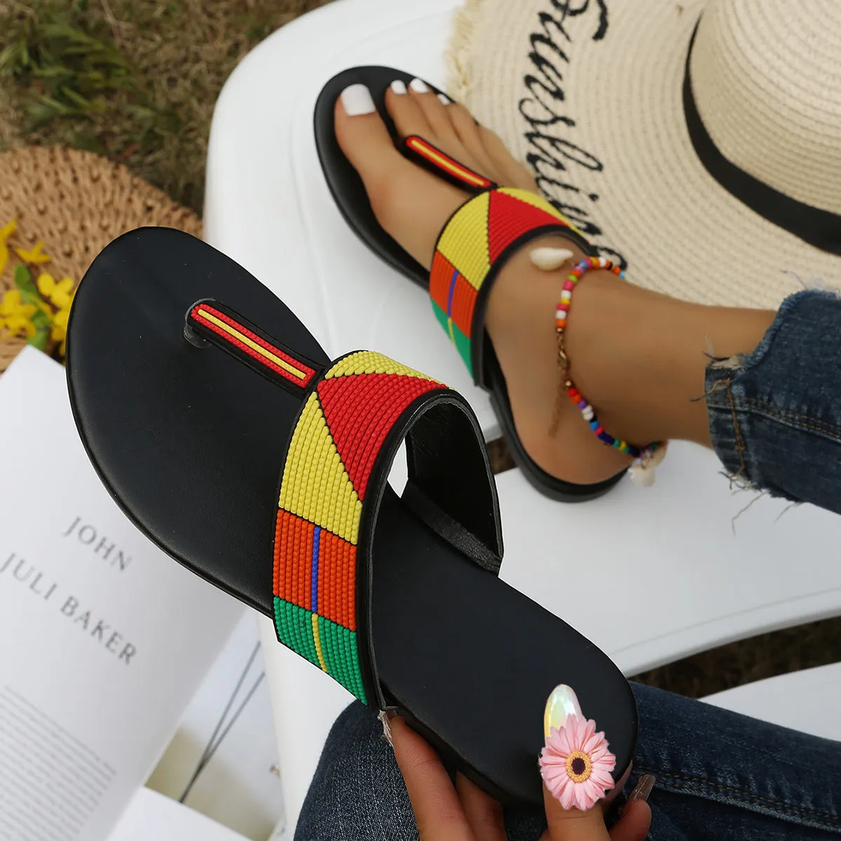 Casual Slip on Flip Flops Sandals Flat Slippers sold by Tinstree product image thumbnail 4